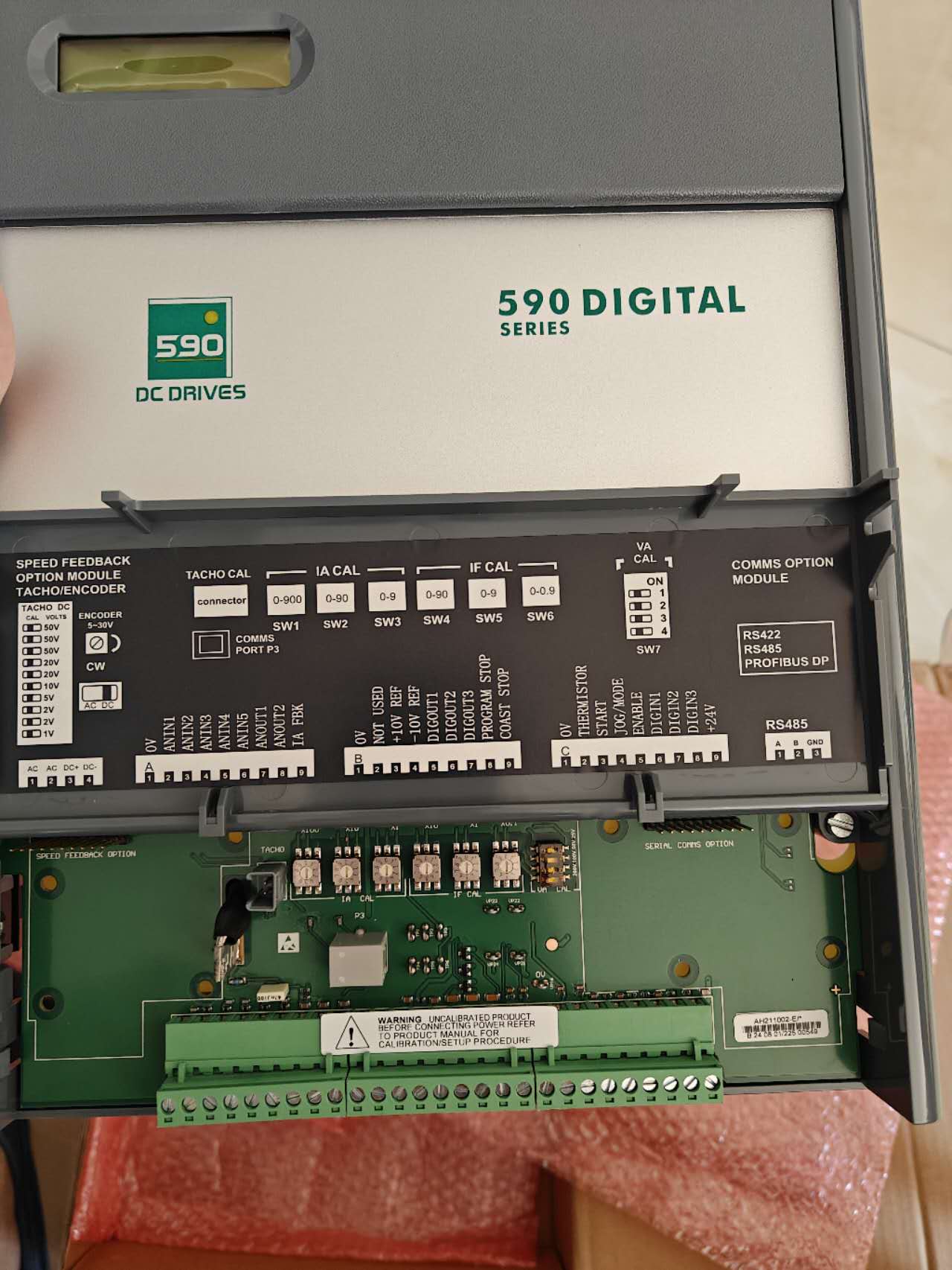 590 DC Drive control panel
